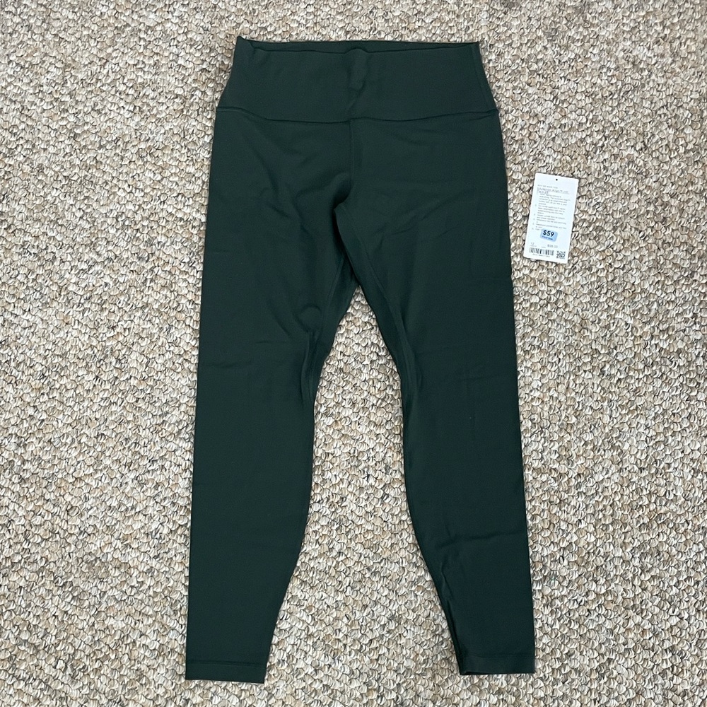 Lululemon Align High-Rise Leggings 28” – Size 12 – Dark Green – NWT